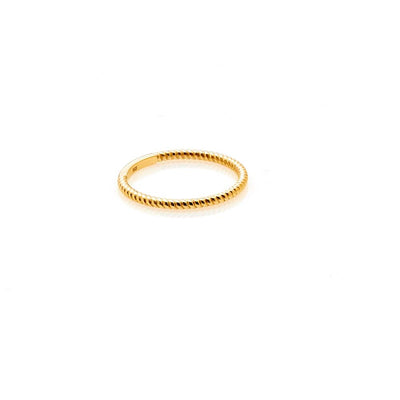 Silk & Steel Mini Rope Ring | Gold