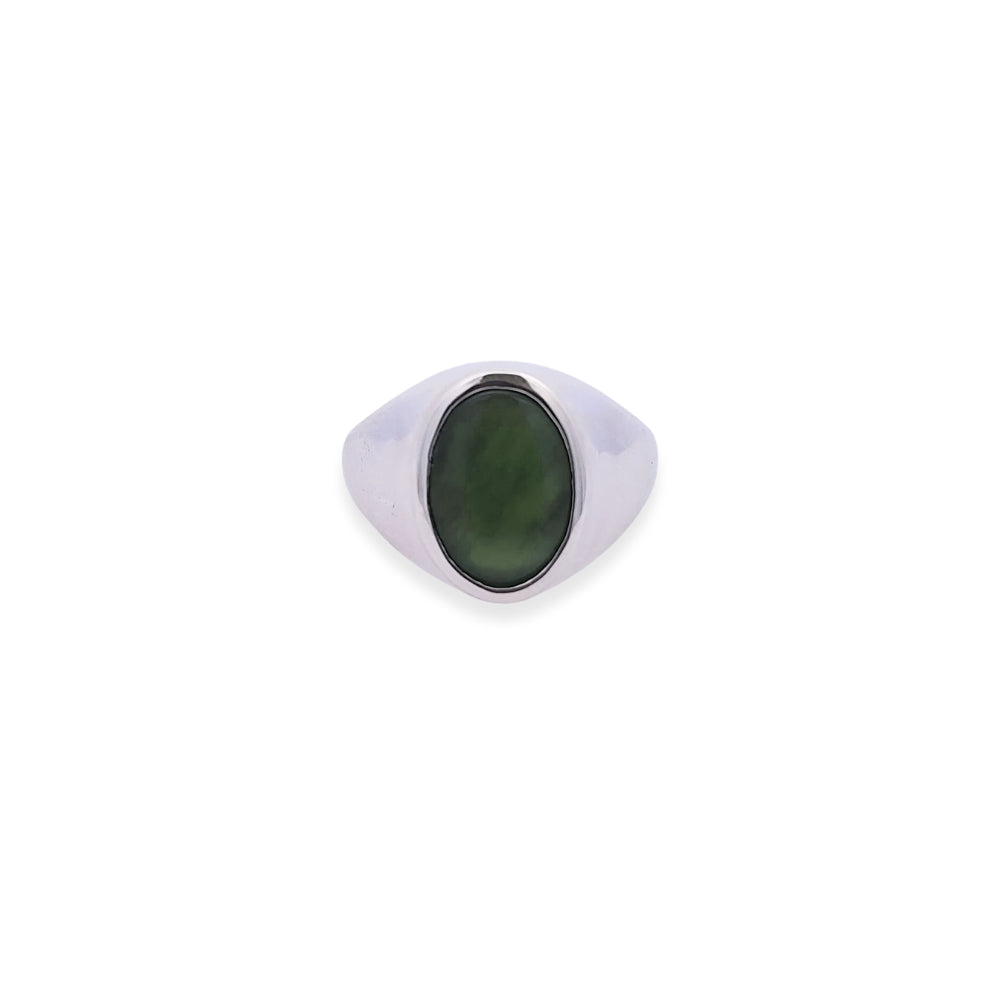 Wild At Heart Greenstone Signet Ring