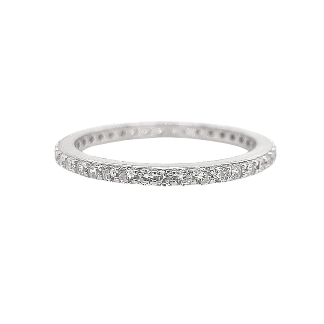 Promise 'Deluxe' Eternity Ring | Silver | Size K