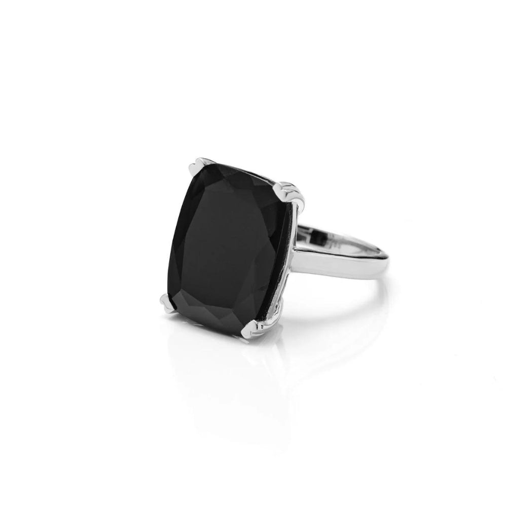 Silk & Steel Onyx Goddess Silver Ring