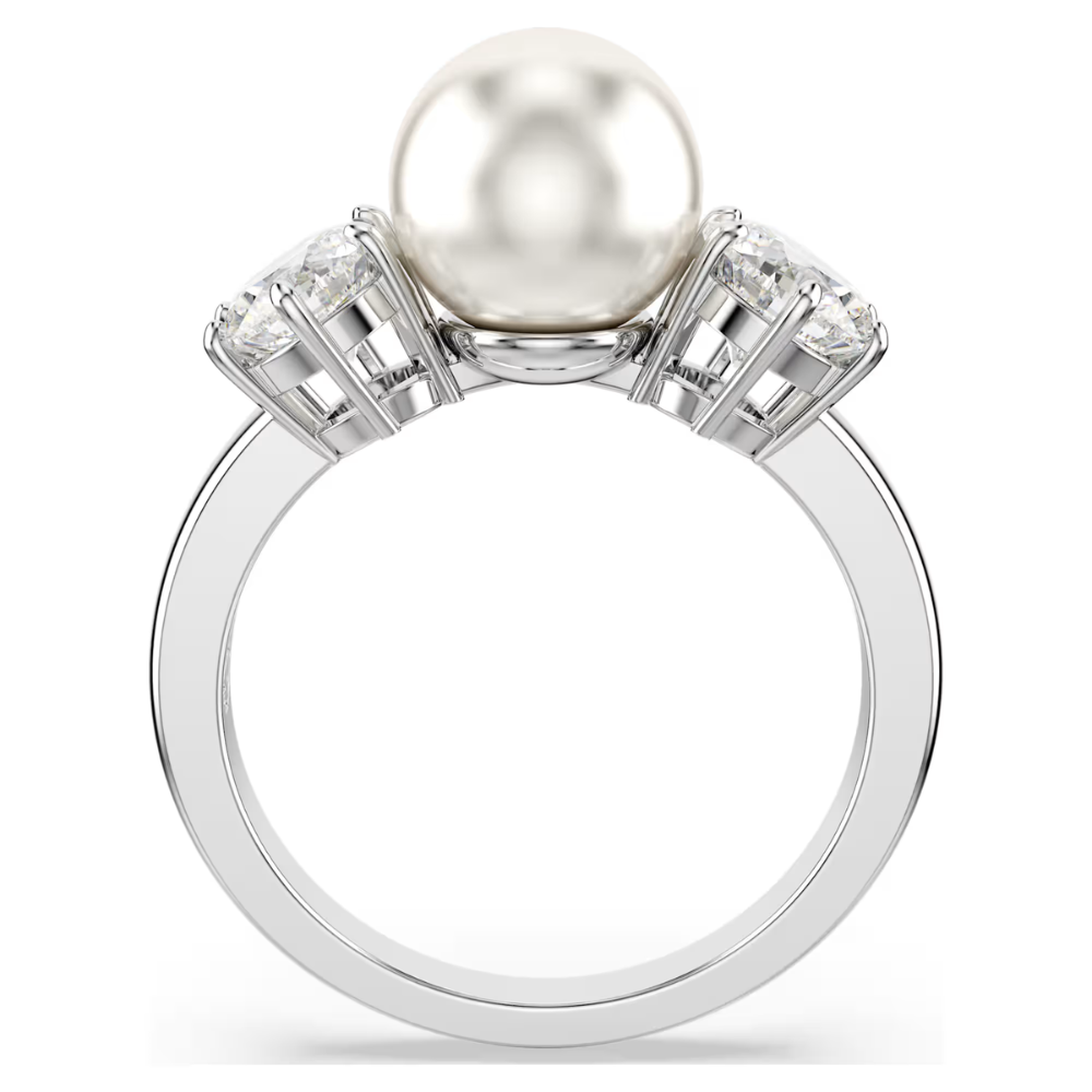 Swarovski Swarovski Matrix Rhodium Plated Pearl Ring (55
