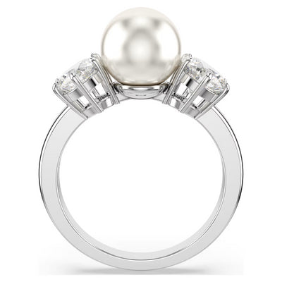 Swarovski Matrix Rhodium Plated Pearl Ring (55)