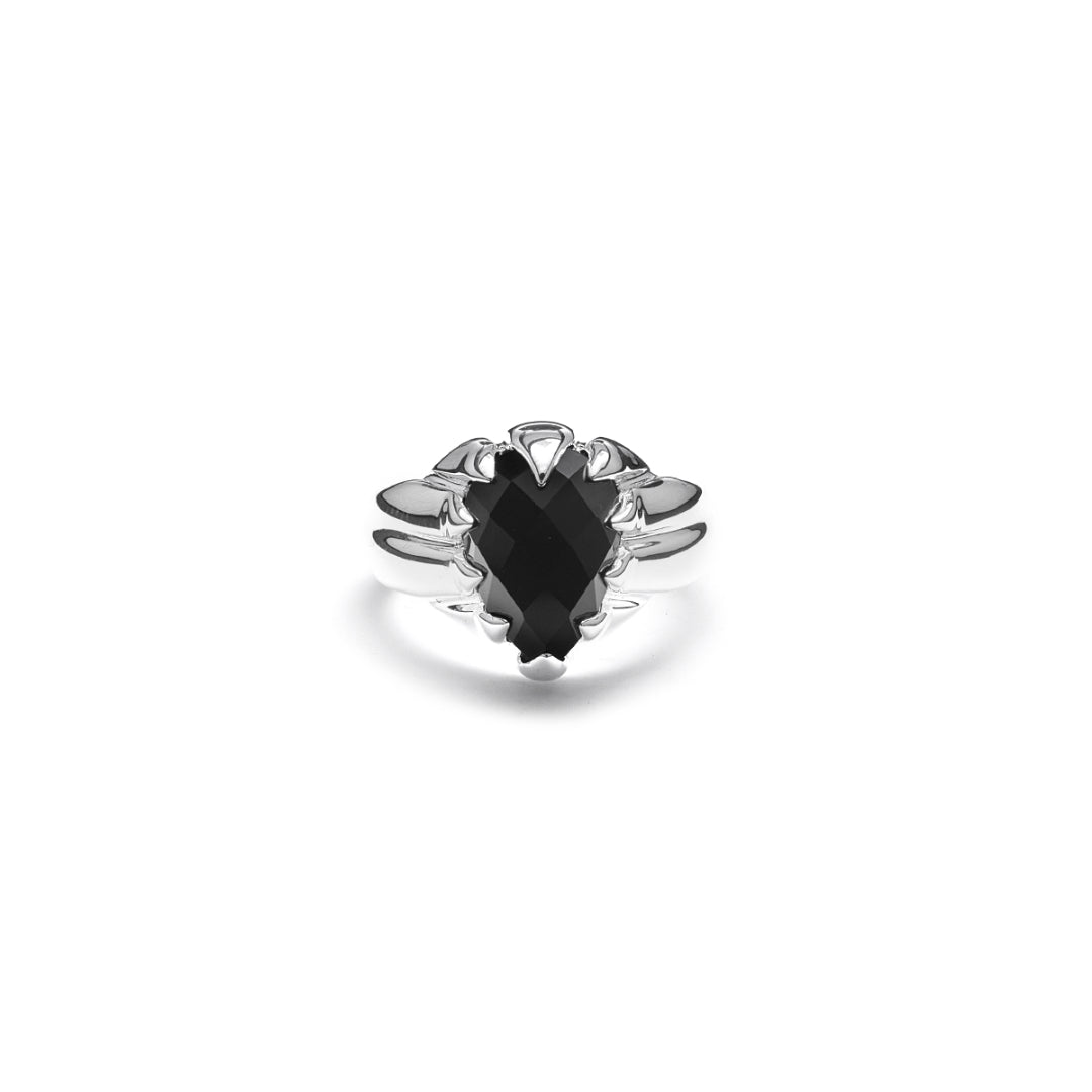 Stolen Girlfriend Club Love Claw Drop | Silver | Onyx | Ring | Size S