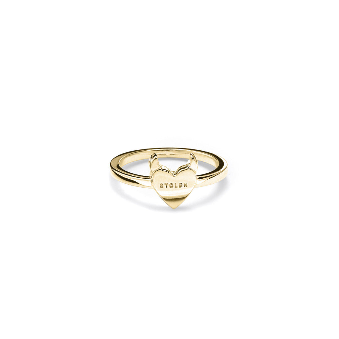 Stolen Girlfriend Club | Sinister Heart | Gold Plated | Ring | Size S