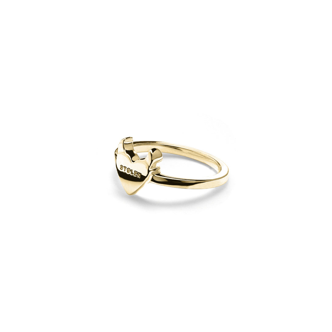 Stolen Girlfriend Club | Sinister Heart | Gold Plated | Ring | Size S