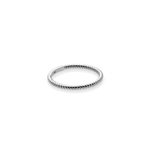 Silk + Steel | Mini Rope | Superfine | Silver | Ring | Size O