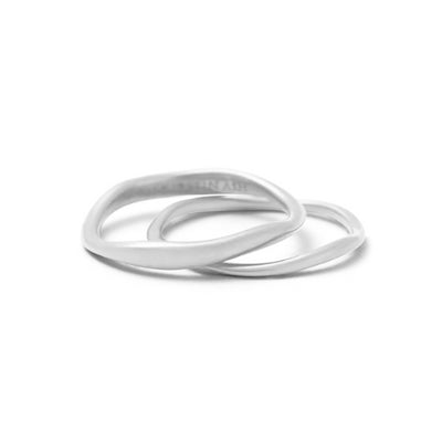 Kirstin Ash | Shift | Stacking | Silver | Ring | Size L