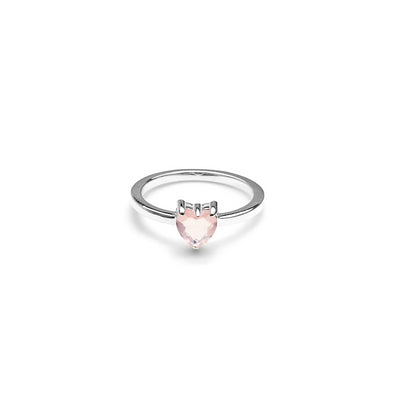 Stolen Girlfriend Club | Talon | Silver | Rose Quartz | Ring | Size S