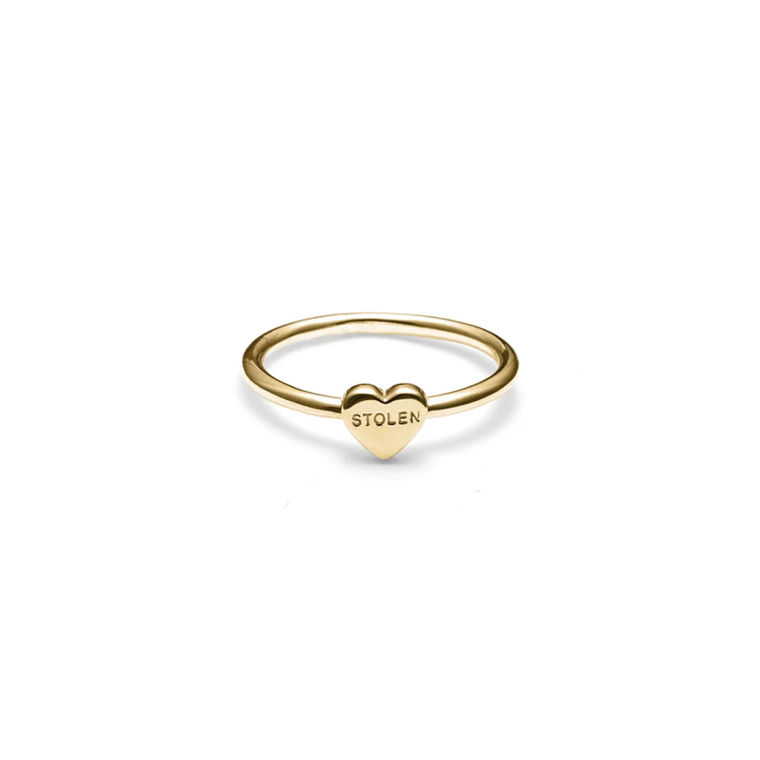 Stolen Girlfriend Club | Baby Stolen Heart | Gold Plated | Ring | Size Q