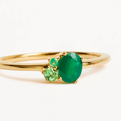 By Charlotte | Kindred | 18k Gold Vermeil | Birthstone | May | Ring | Size N