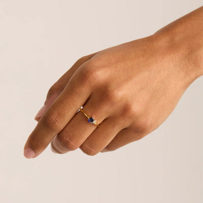 By Charlotte | Kindred | 18k Gold Vermeil | Birthstone | September | Ring | Size N