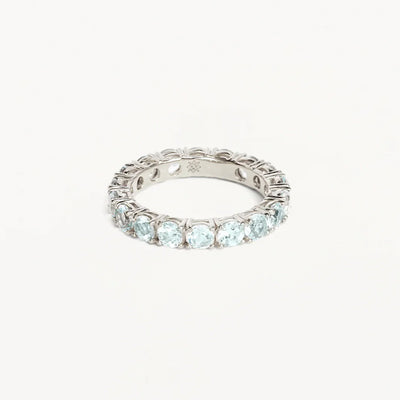 By Charlotte | Infinite Skies | Silver | Blue Topaz | Ring | Size N