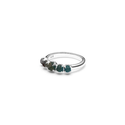Stolen Girlfriend Club | Halo Cluster | Moodstone | Silver | Ring | Size N
