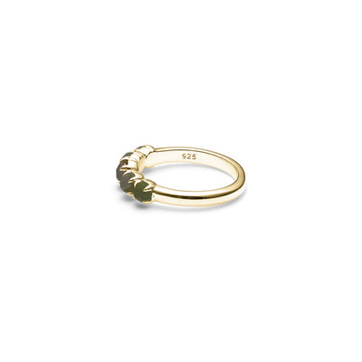 Stolen Girlfriend Club | Halo Cluster | Moodstone | Gold Plated | Ring | Size Q