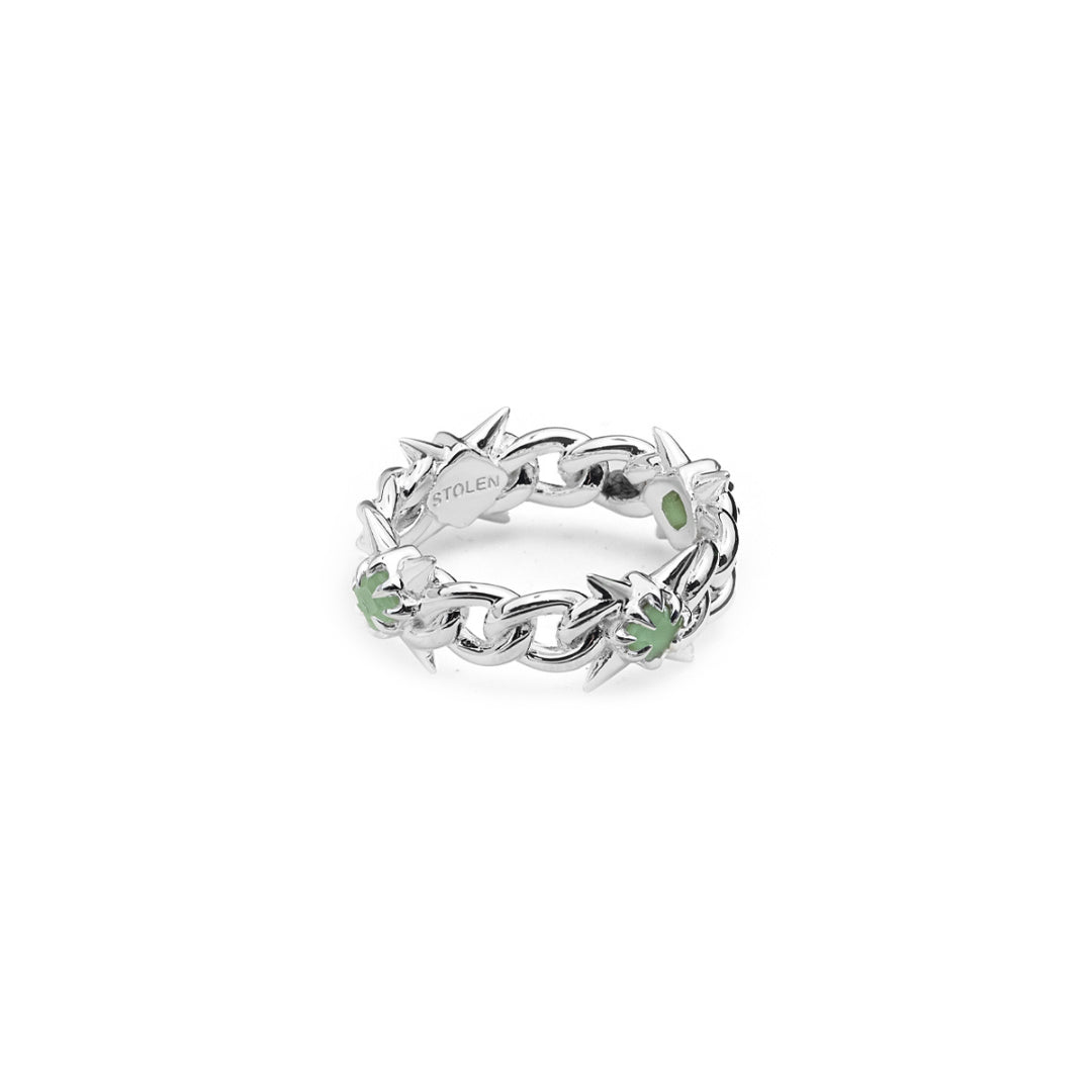 Stolen Girlfriend Club | Precious Punk | Green Amethyst | Eternity Ring | Size Q