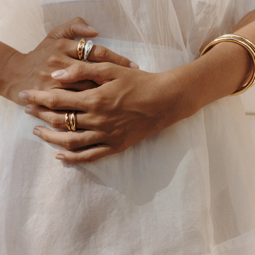 Kirstin Ash | Within Motion YG Plated Stg Dome Ring