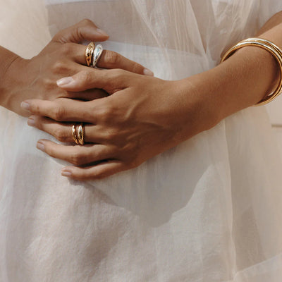 Kirstin Ash | Within Motion YG Plated Stg Dome Ring
