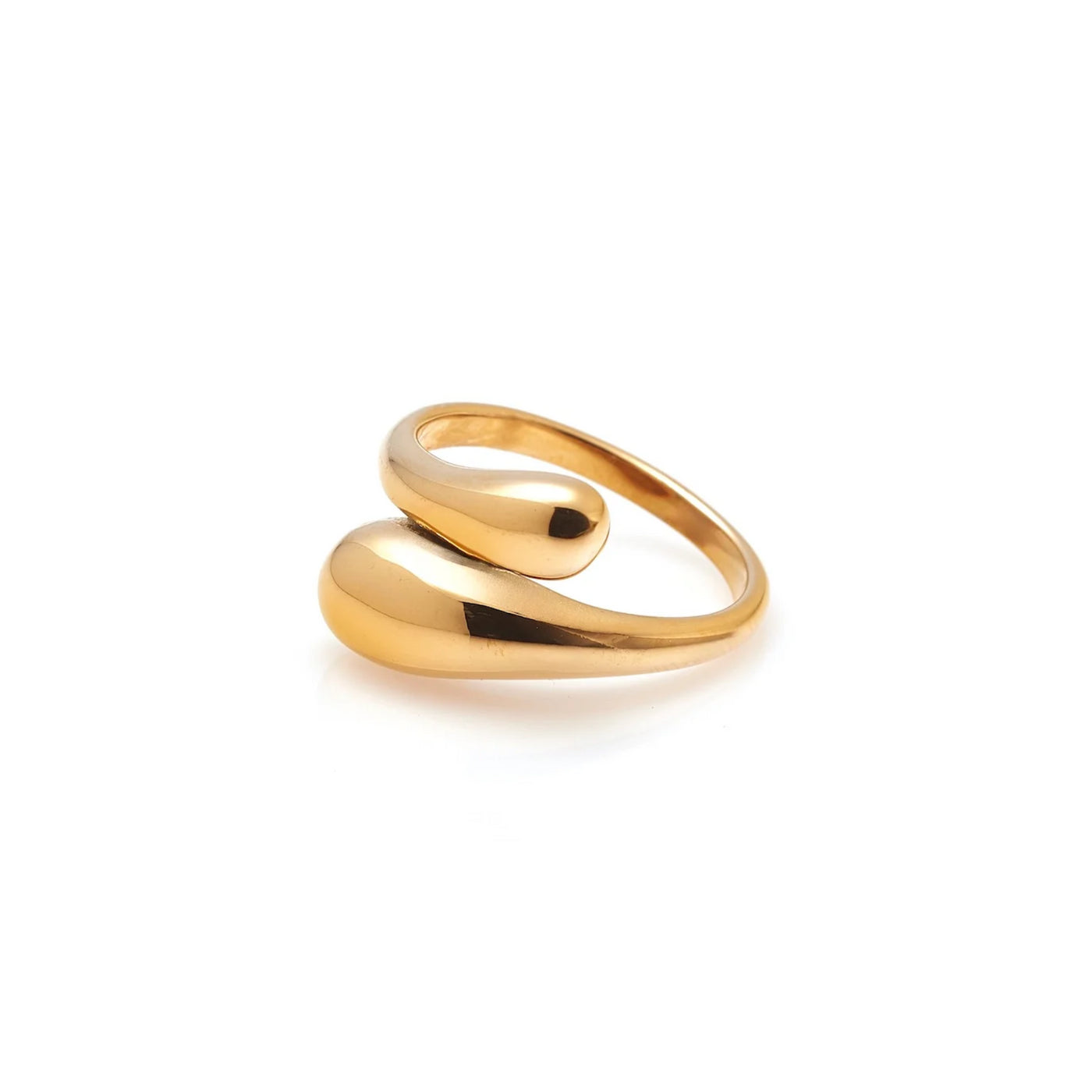 Silk and Steel | Aura | Wrap Ring | Gold Plated | Size N