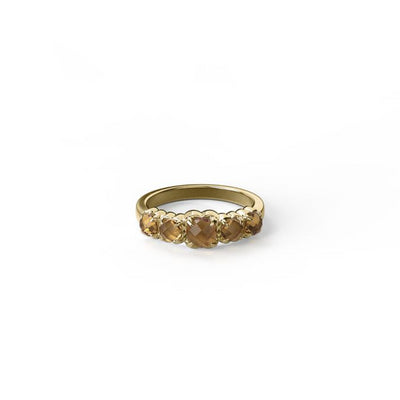 Stolen Girlfriends Club Halo Cluster Citrine Ring | YGP