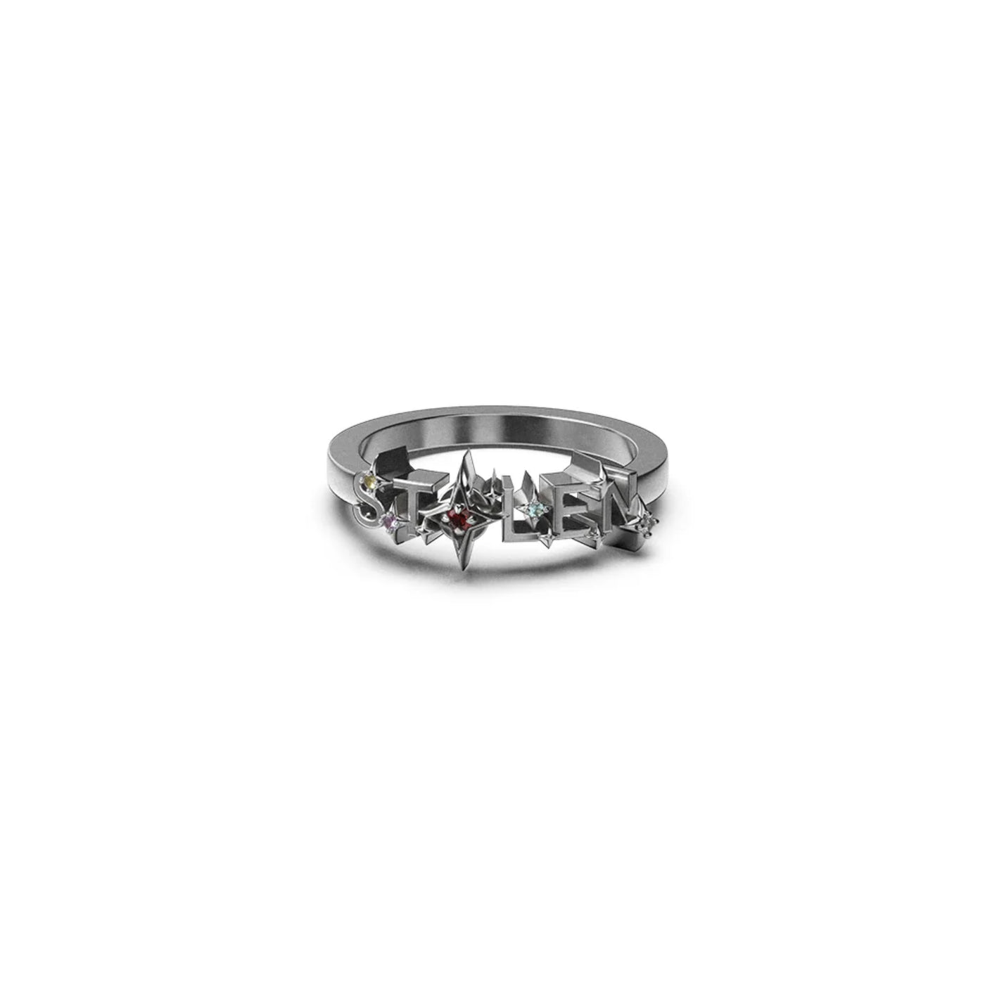Stolen Girlfriends Club Cosmic Punk Band Ring | Sterling Silver | Size Q