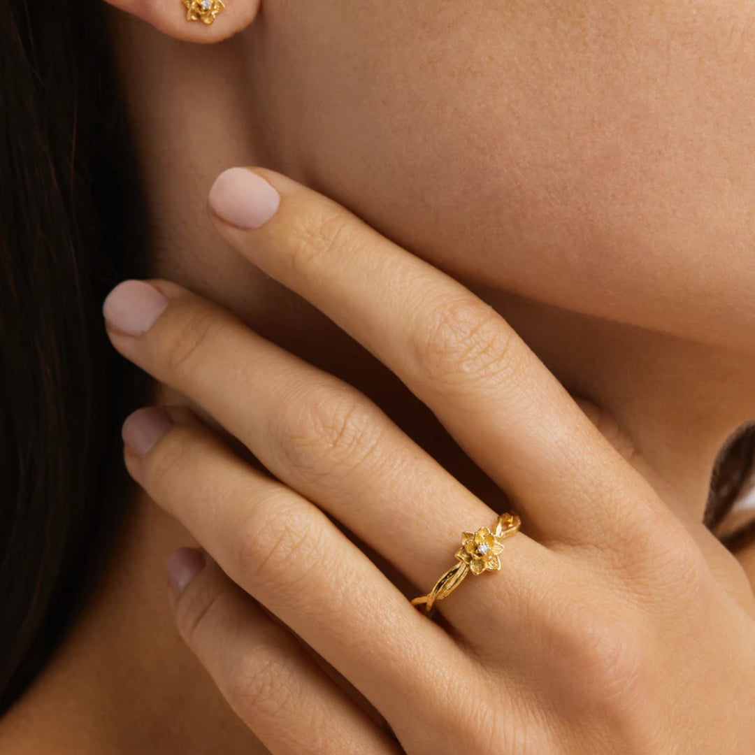 By Charlotte Bloom Within Lotus Ring | 18K Gold Vermeil