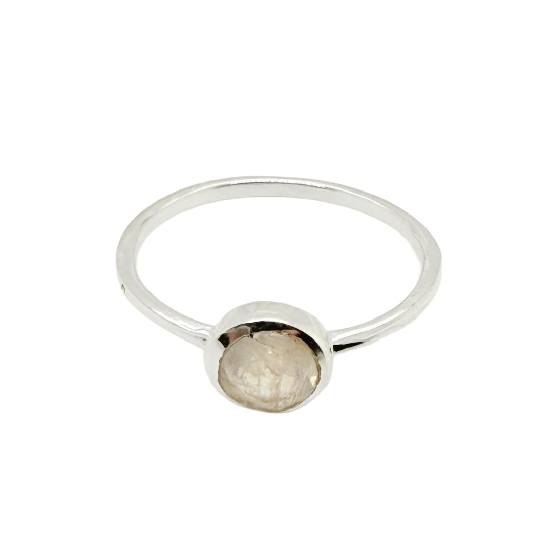 Petite Moonstone Ring | Silver