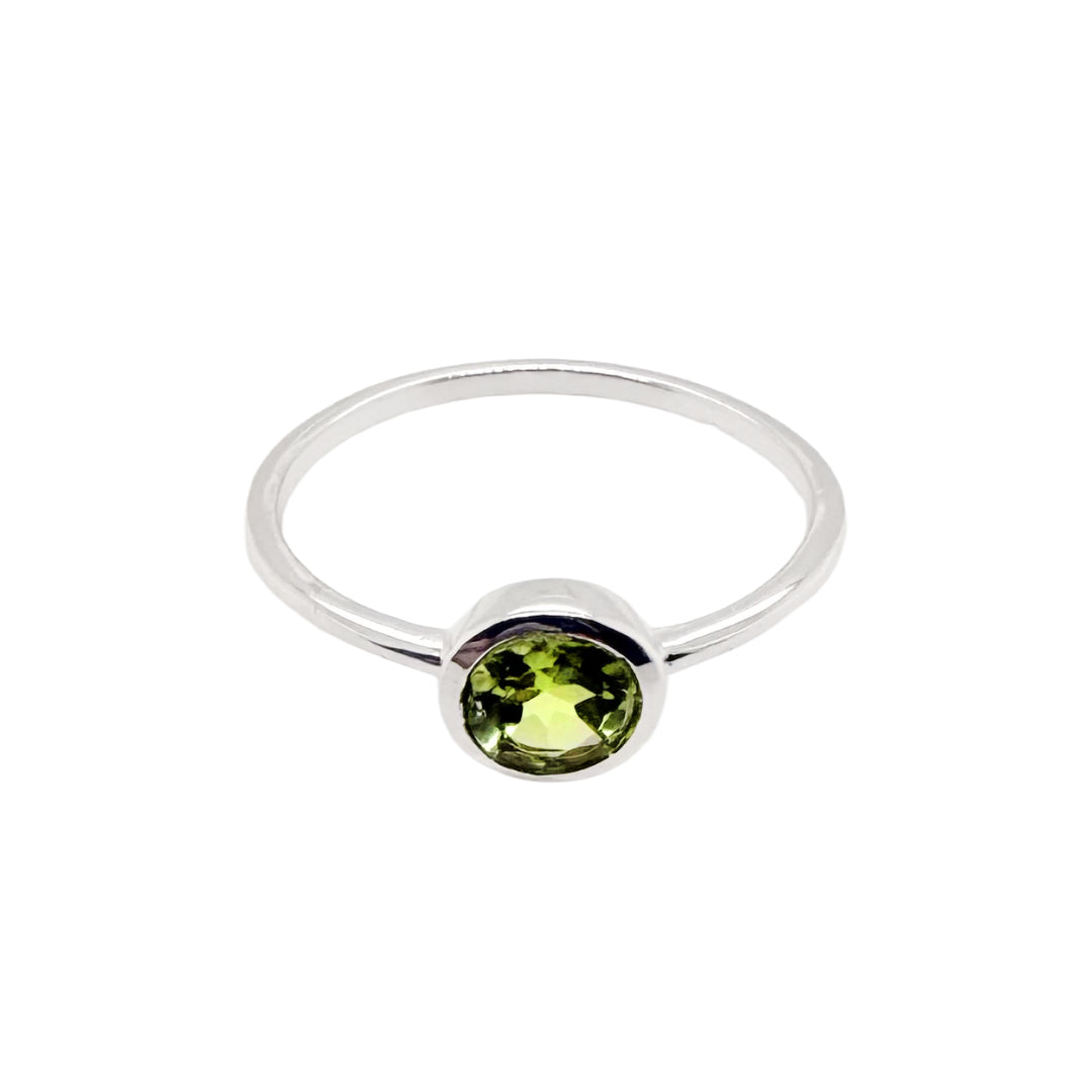 Petite Peridot Ring | Silver