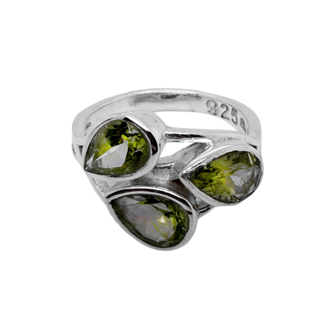 "When Peridot Meets Silver" Ring
