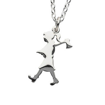 Karen Walker 50cm Sterling Silver Girl With Axe Necklace