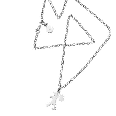 Karen Walker Small Runaway Girl Necklace 50cm | Silver