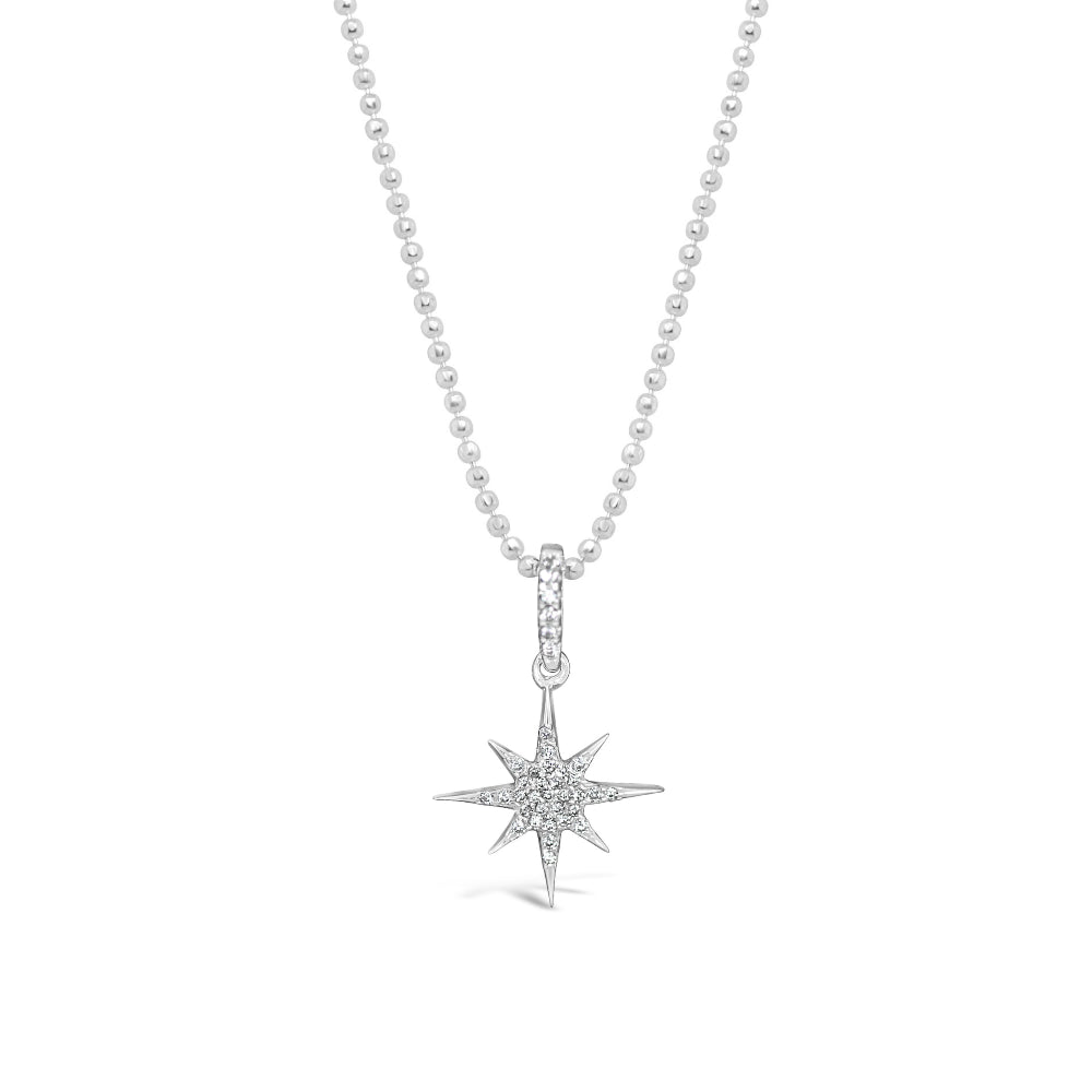 Grace 'Brilliance' Star Necklace | Silver CZ RH