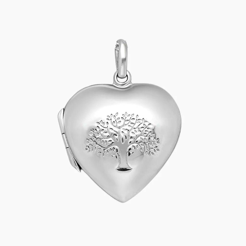 Celesti 'Tree of Life' Heart Locket | Silver