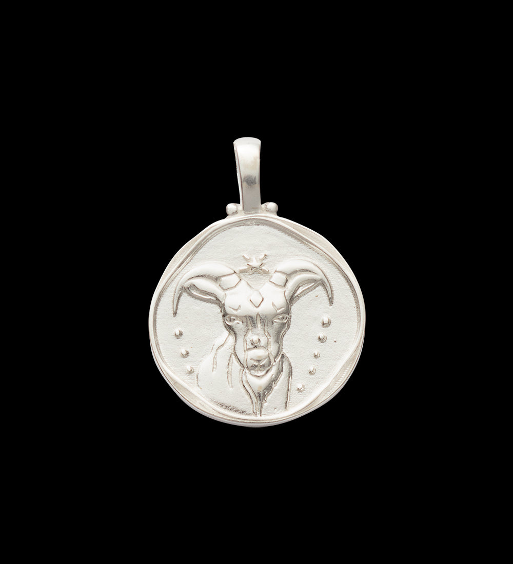 Kirstin Ash Capricorn Zodiac Silver Pendant