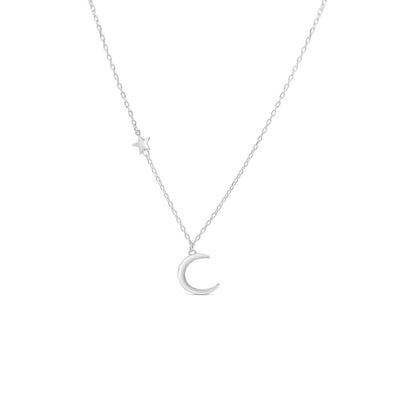 Luna 'Skathi' Star & Moon Necklace | Silver | 45cm