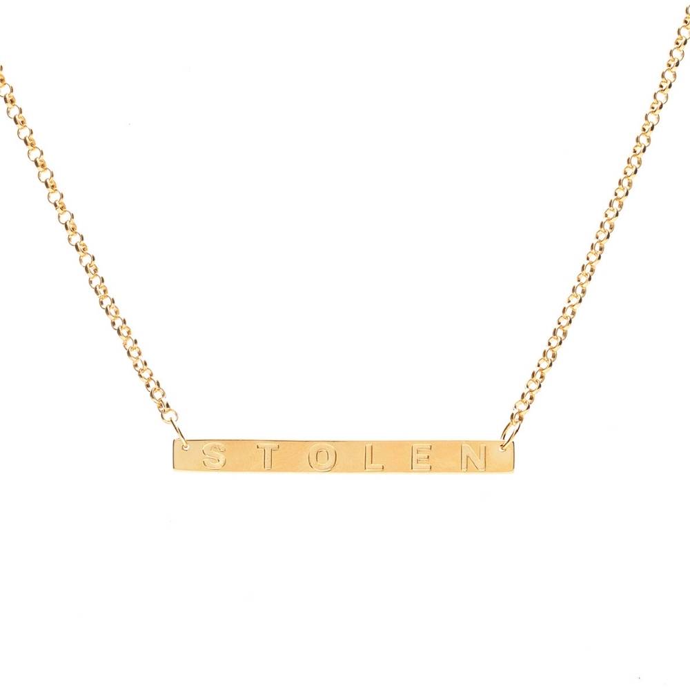 Stolen Girlfriends Club Stolen Plank Necklace | Silver Gold Plated