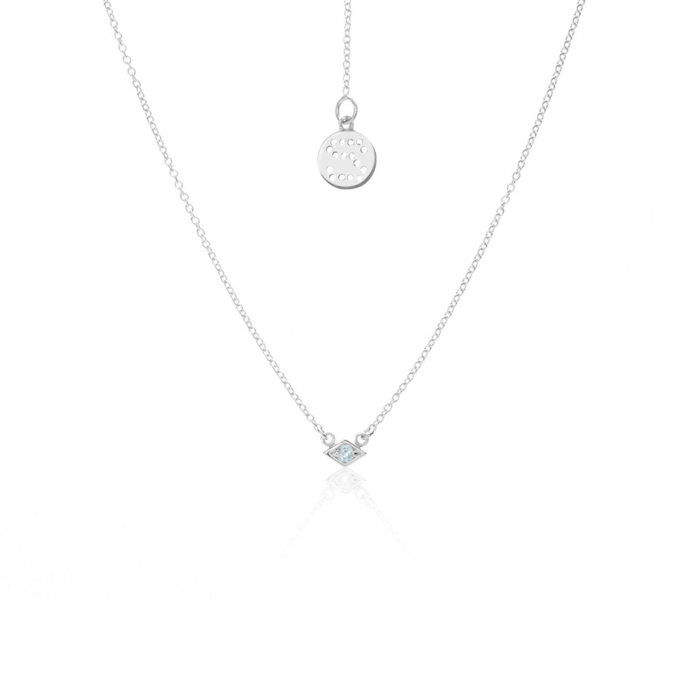 Silk&Steel Keepsake Blue Topaz Necklace