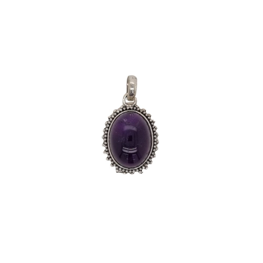 Luna 'Euanthe' Amethyst Cabochon Pendant | Silver OX