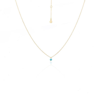 Silk & Steel Gold Mini Turquoise Necklace | Gold