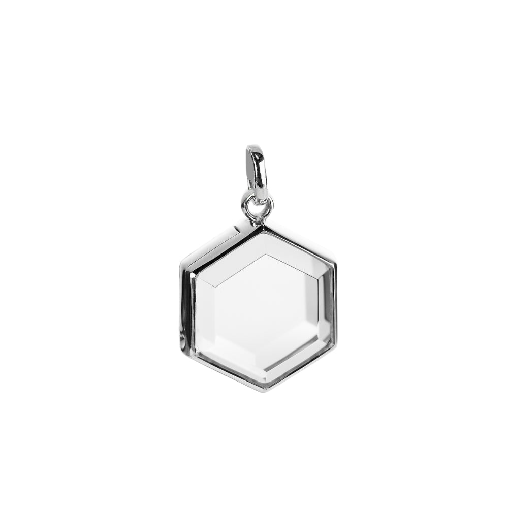 Stow Medium Hexagon Faceted Glass Locket