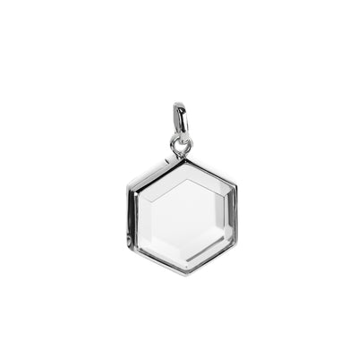 Stow Medium Hexagon Faceted Glass Locket