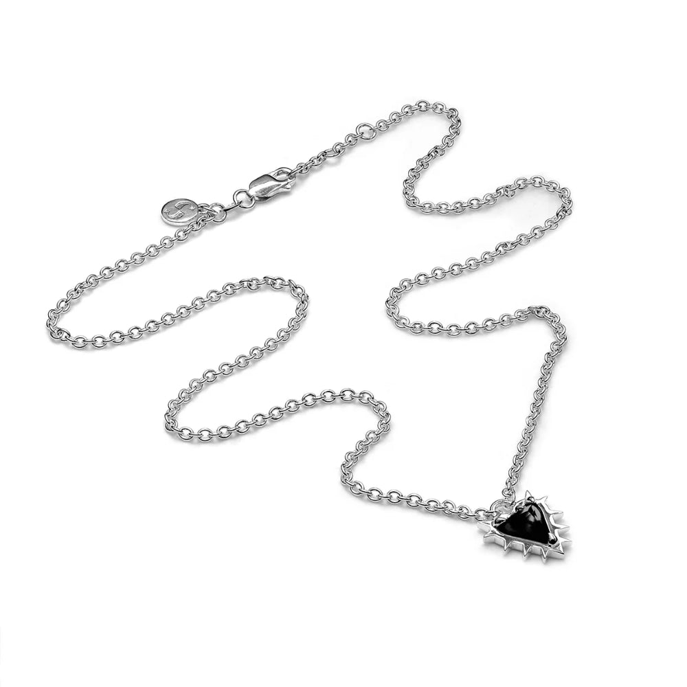SGC Talon Heart Blk Onyx Necklace