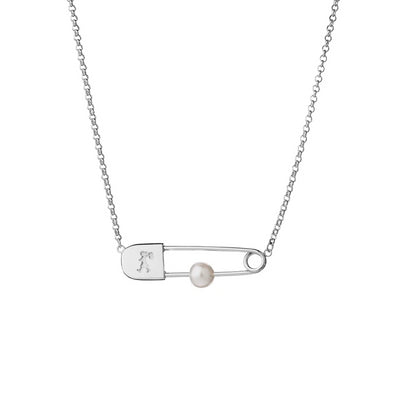 Karen Walker | Runaway Safety Pin | Silver | FWP | 45cm Neclace