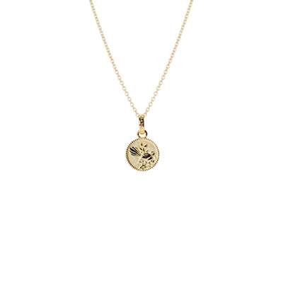 Evolve | Fantail Coin | Yellow Gold Plated | Necklace