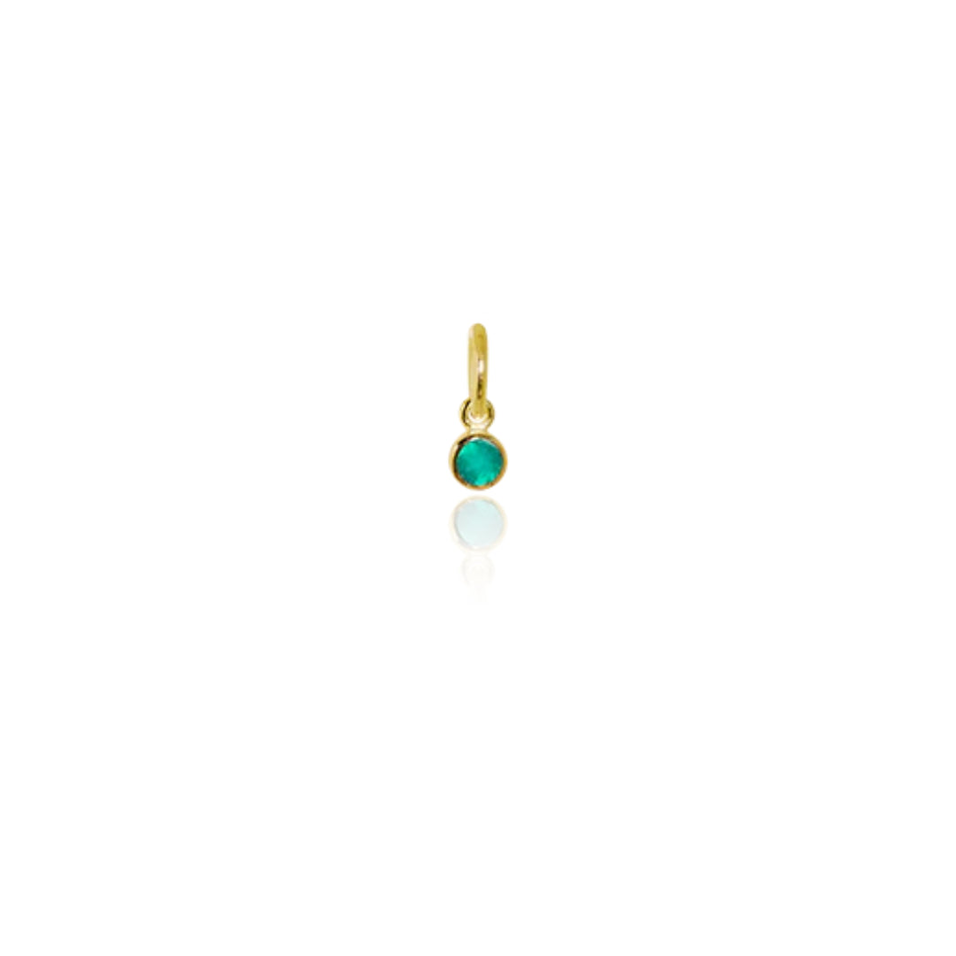 Evolve | May | Gold Plated | Green Onyx | Pendant Charm