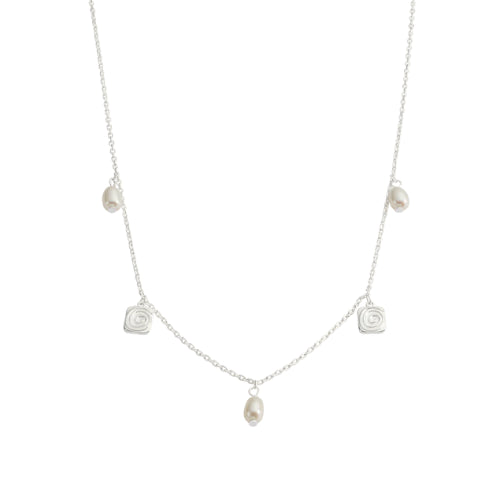 Kirstin Ash | Velvet Swirl | Silver | Fresh Water Pearl | Necklace