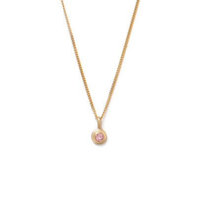 Kirstin Ash | Pink Tourmaline | Oct | Birth Stone | Gold Plated | Necklace