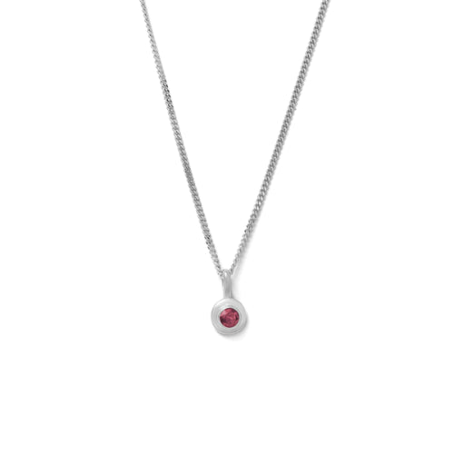 Kirstin Ash | Ruby | July | Birth Stone | Silver | Necklace