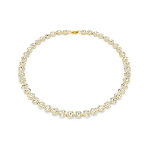 Swarovski | Una Angelic | Round Cut | Gold | Tennis | Necklace