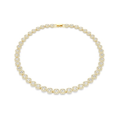 Swarovski | Una Angelic | Round Cut | Gold | Tennis | Necklace