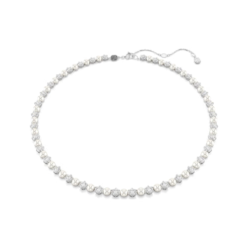 Swarovski | Matrix | Pearl Crystal | Rhodium | Tennis | Necklace